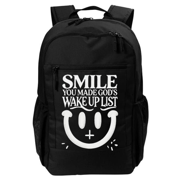 Smile You Made Gods Wake Up List Christian Jesus Daily Commute Backpack