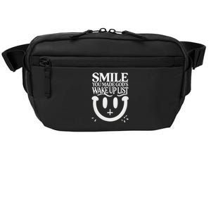 Smile You Made Gods Wake Up List Christian Jesus Crossbody Pack