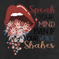 Speak Your Mind Even If Your Voice Shakes Feminist Ruth Bader Ginsberg RBG 7 Panel Mesh Trucker Snapback Hat