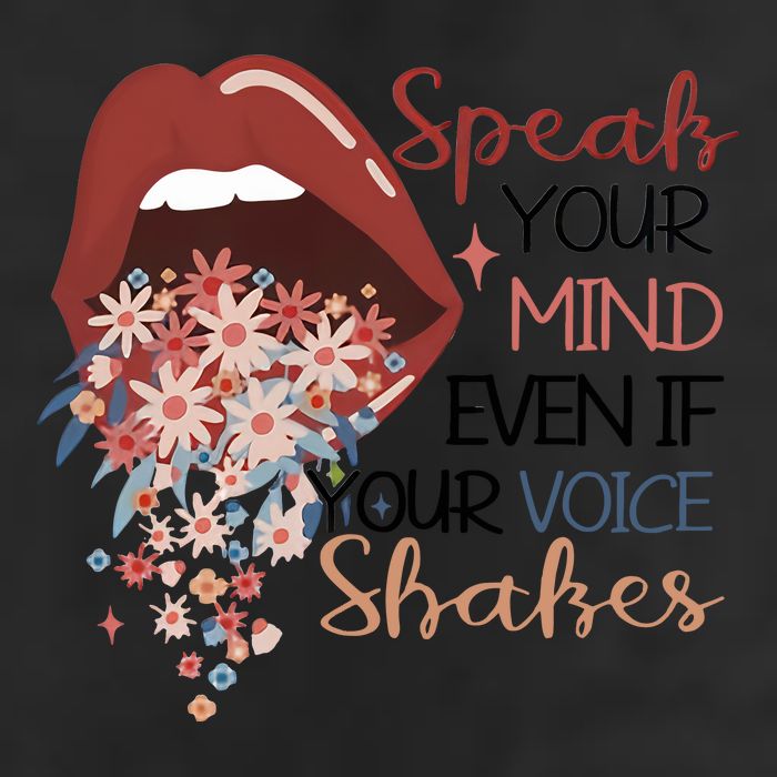 Speak Your Mind Even If Your Voice Shakes Feminist Ruth Bader Ginsberg RBG 7 Panel Mesh Trucker Snapback Hat