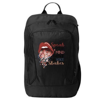Speak Your Mind Even If Your Voice Shakes Feminist Ruth Bader Ginsberg RBG City Backpack