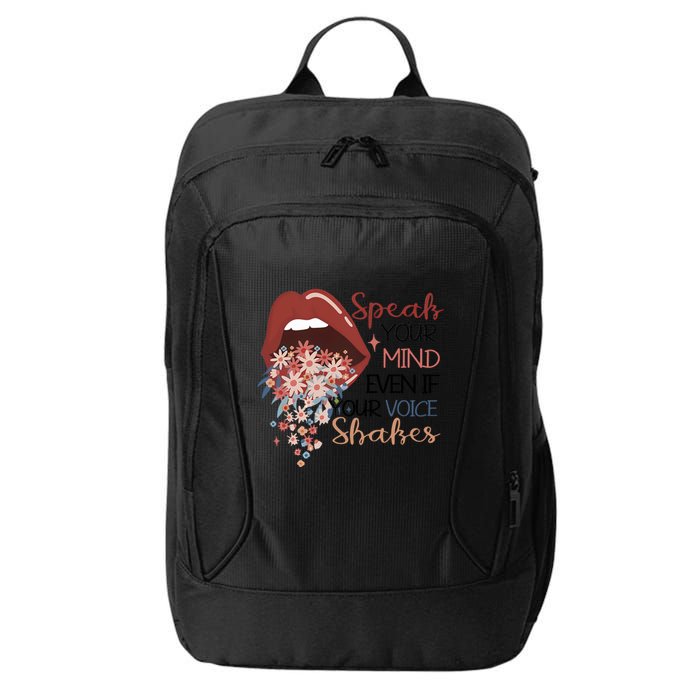 Speak Your Mind Even If Your Voice Shakes Feminist Ruth Bader Ginsberg RBG City Backpack
