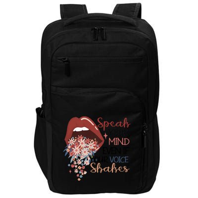 Speak Your Mind Even If Your Voice Shakes Feminist Ruth Bader Ginsberg RBG Impact Tech Backpack