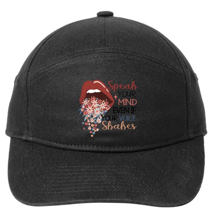 Speak Your Mind Even If Your Voice Shakes Feminist Ruth Bader Ginsberg RBG 7-Panel Snapback Hat