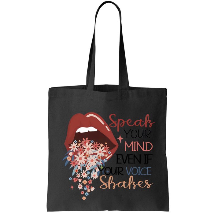 Speak Your Mind Even If Your Voice Shakes Feminist Ruth Bader Ginsberg RBG Bag