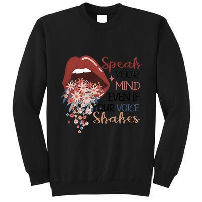 Speak Your Mind Even If Your Voice Shakes Feminist Ruth Bader Ginsberg RBG Tall Sweatshirt