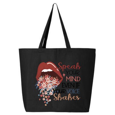 Speak Your Mind Even If Your Voice Shakes Feminist Ruth Bader Ginsberg RBG 25L Jumbo Tote