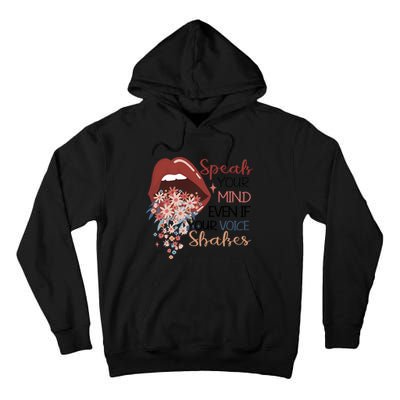 Speak Your Mind Even If Your Voice Shakes Feminist Ruth Bader Ginsberg RBG Tall Hoodie