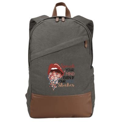 Speak Your Mind Even If Your Voice Shakes Feminist Ruth Bader Ginsberg RBG Cotton Canvas Backpack