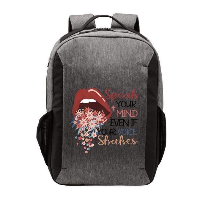 Speak Your Mind Even If Your Voice Shakes Feminist Ruth Bader Ginsberg RBG Vector Backpack
