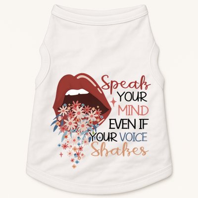 Speak Your Mind Even If Your Voice Shakes Feminist Ruth Bader Ginsberg RBG Doggie Tank