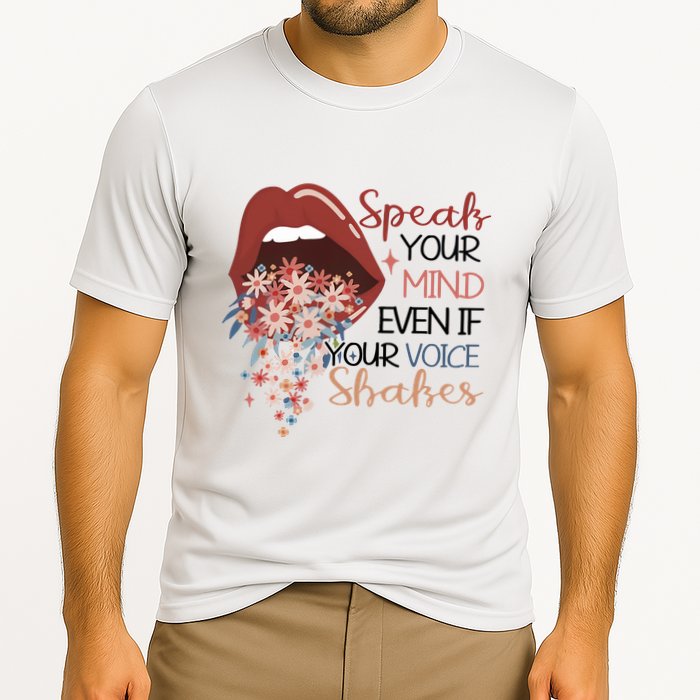 Speak Your Mind Even If Your Voice Shakes Feminist Ruth Bader Ginsberg RBG Performance Shirt