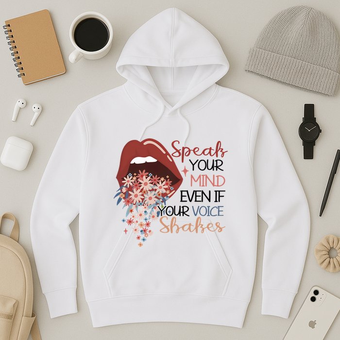 Speak Your Mind Even If Your Voice Shakes Feminist Ruth Bader Ginsberg RBG Hoodie