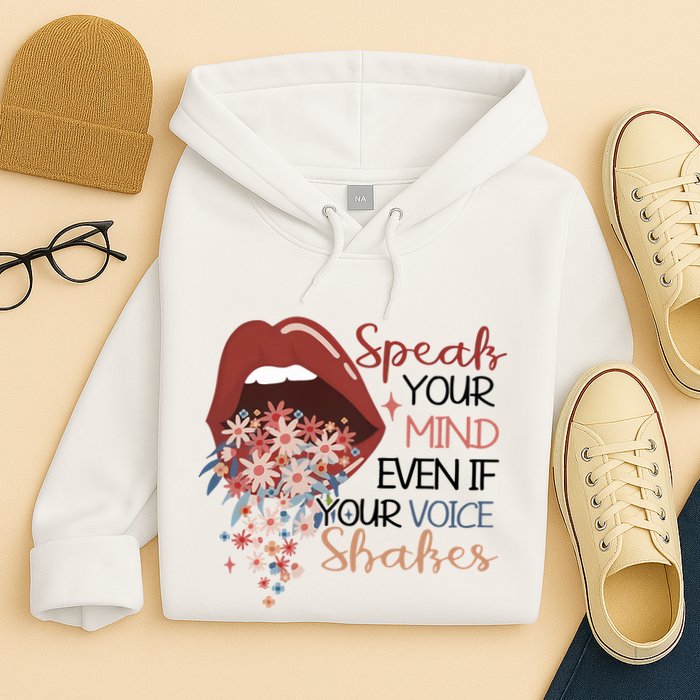 Speak Your Mind Even If Your Voice Shakes Feminist Ruth Bader Ginsberg RBG Hoodie