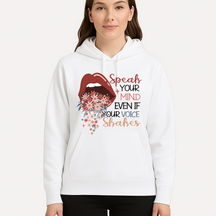 Speak Your Mind Even If Your Voice Shakes Feminist Ruth Bader Ginsberg RBG Hoodie