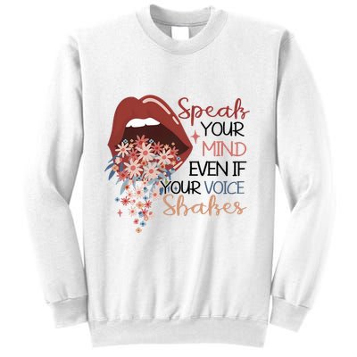 Speak Your Mind Even If Your Voice Shakes Feminist Ruth Bader Ginsberg RBG Sweatshirt