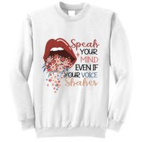 Speak Your Mind Even If Your Voice Shakes Feminist Ruth Bader Ginsberg RBG Sweatshirt
