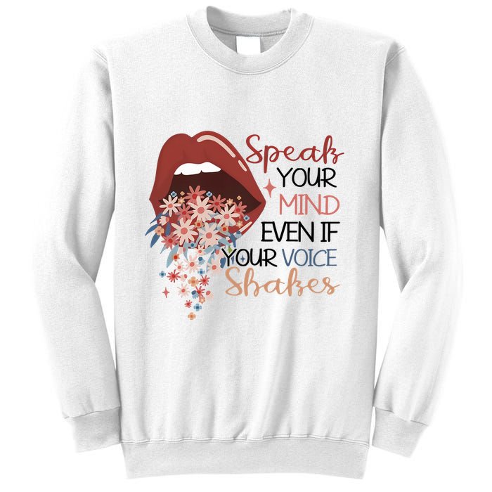 Speak Your Mind Even If Your Voice Shakes Feminist Ruth Bader Ginsberg RBG Sweatshirt
