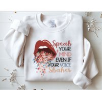 Speak Your Mind Even If Your Voice Shakes Feminist Ruth Bader Ginsberg RBG Sweatshirt