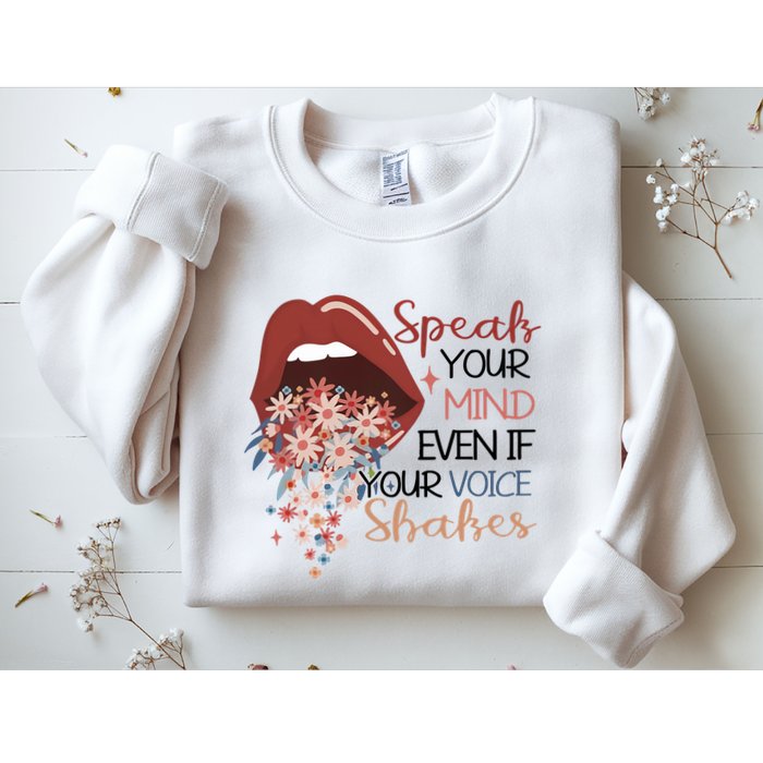 Speak Your Mind Even If Your Voice Shakes Feminist Ruth Bader Ginsberg RBG Sweatshirt