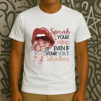 Speak Your Mind Even If Your Voice Shakes Feminist Ruth Bader Ginsberg RBG T-Shirt