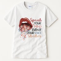 Speak Your Mind Even If Your Voice Shakes Feminist Ruth Bader Ginsberg RBG Tall T-Shirt