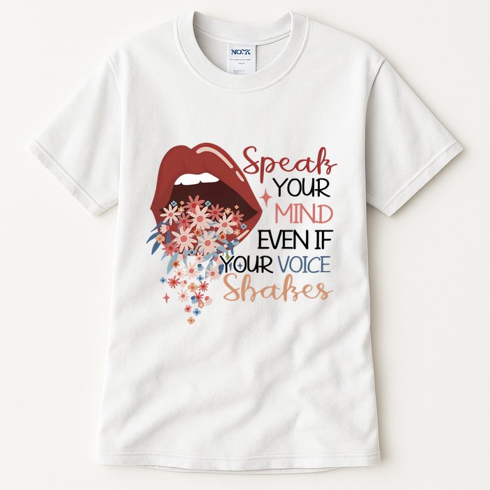 Speak Your Mind Even If Your Voice Shakes Feminist Ruth Bader Ginsberg RBG Tall T-Shirt