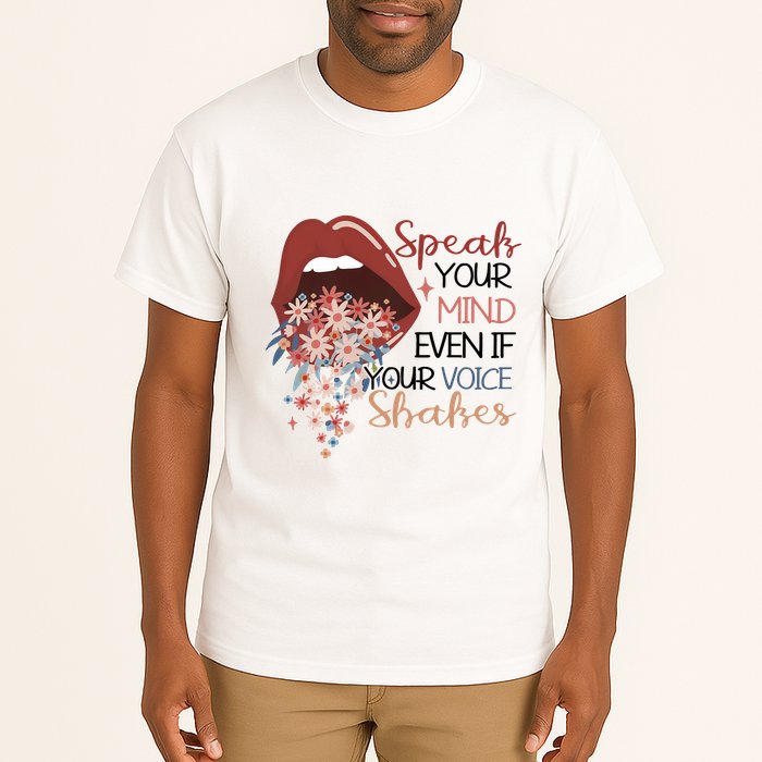 Speak Your Mind Even If Your Voice Shakes Feminist Ruth Bader Ginsberg RBG Tall T-Shirt