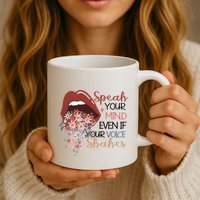 Speak Your Mind Even If Your Voice Shakes Feminist Ruth Bader Ginsberg RBG Mug