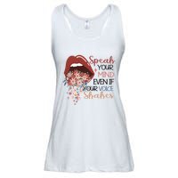 Speak Your Mind Even If Your Voice Shakes Feminist Ruth Bader Ginsberg RBG Ladies Essential Flowy Tank