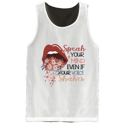 Speak Your Mind Even If Your Voice Shakes Feminist Ruth Bader Ginsberg RBG Mesh Reversible Basketball Jersey Tank