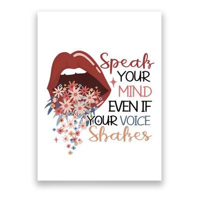 Speak Your Mind Even If Your Voice Shakes Feminist Ruth Bader Ginsberg RBG Poster