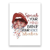Speak Your Mind Even If Your Voice Shakes Feminist Ruth Bader Ginsberg RBG Poster
