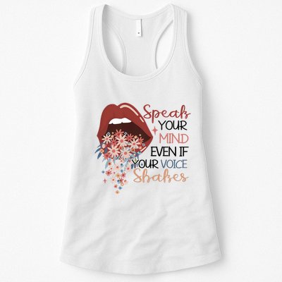 Speak Your Mind Even If Your Voice Shakes Feminist Ruth Bader Ginsberg RBG Womens Tank Top