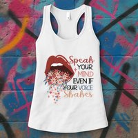 Speak Your Mind Even If Your Voice Shakes Feminist Ruth Bader Ginsberg RBG Womens Tank Top