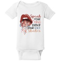 Speak Your Mind Even If Your Voice Shakes Feminist Ruth Bader Ginsberg RBG Baby Bodysuit
