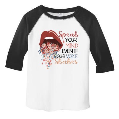 Speak Your Mind Even If Your Voice Shakes Feminist Ruth Bader Ginsberg RBG Toddler Fine Jersey T-Shirt