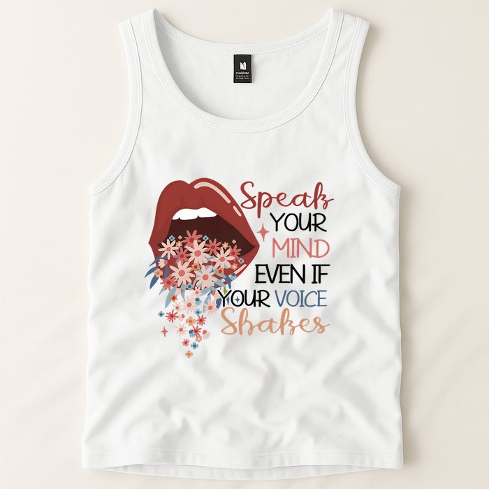 Speak Your Mind Even If Your Voice Shakes Feminist Ruth Bader Ginsberg RBG Tank Top