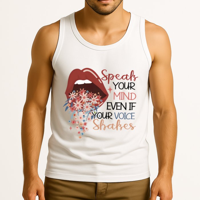Speak Your Mind Even If Your Voice Shakes Feminist Ruth Bader Ginsberg RBG Tank Top