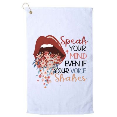 Speak Your Mind Even If Your Voice Shakes Feminist Ruth Bader Ginsberg RBG Golf Towel