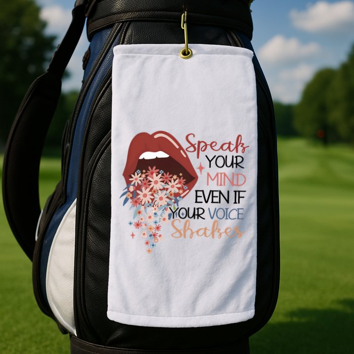 Speak Your Mind Even If Your Voice Shakes Feminist Ruth Bader Ginsberg RBG Golf Towel