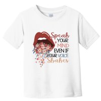 Speak Your Mind Even If Your Voice Shakes Feminist Ruth Bader Ginsberg RBG Toddler T-Shirt