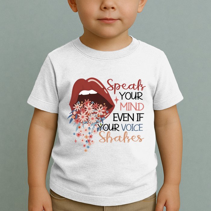 Speak Your Mind Even If Your Voice Shakes Feminist Ruth Bader Ginsberg RBG Toddler T-Shirt