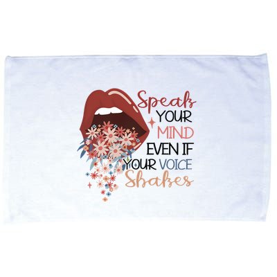 Speak Your Mind Even If Your Voice Shakes Feminist Ruth Bader Ginsberg RBG Microfiber Hand Towel