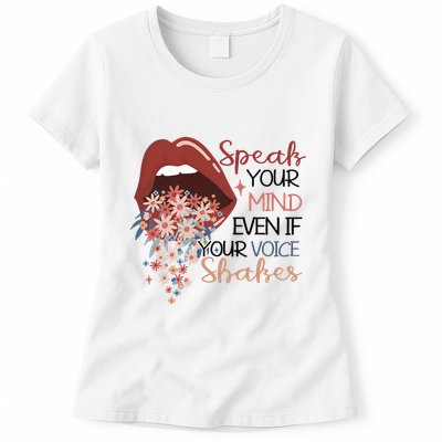 Speak Your Mind Even If Your Voice Shakes Feminist Ruth Bader Ginsberg RBG Womens T-Shirt