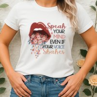 Speak Your Mind Even If Your Voice Shakes Feminist Ruth Bader Ginsberg RBG Womens T-Shirt