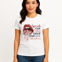 Speak Your Mind Even If Your Voice Shakes Feminist Ruth Bader Ginsberg RBG Womens T-Shirt