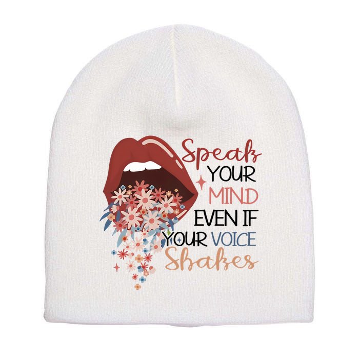 Speak Your Mind Even If Your Voice Shakes Feminist Ruth Bader Ginsberg RBG Short Acrylic Beanie