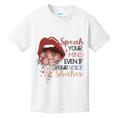 Speak Your Mind Even If Your Voice Shakes Feminist Ruth Bader Ginsberg RBG Kids T-Shirt