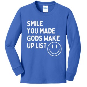 Smile You Made GodS Wake Up List Positively Kids Long Sleeve Shirt